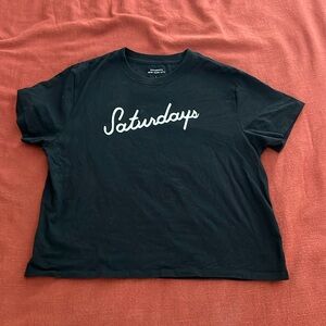 Cropped black T-shirt